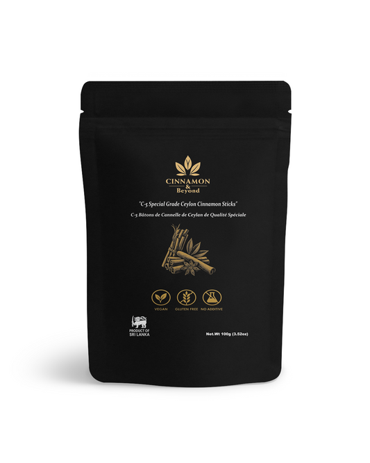 C5 Special Grade Ceylon Cinnamon Sticks 100g