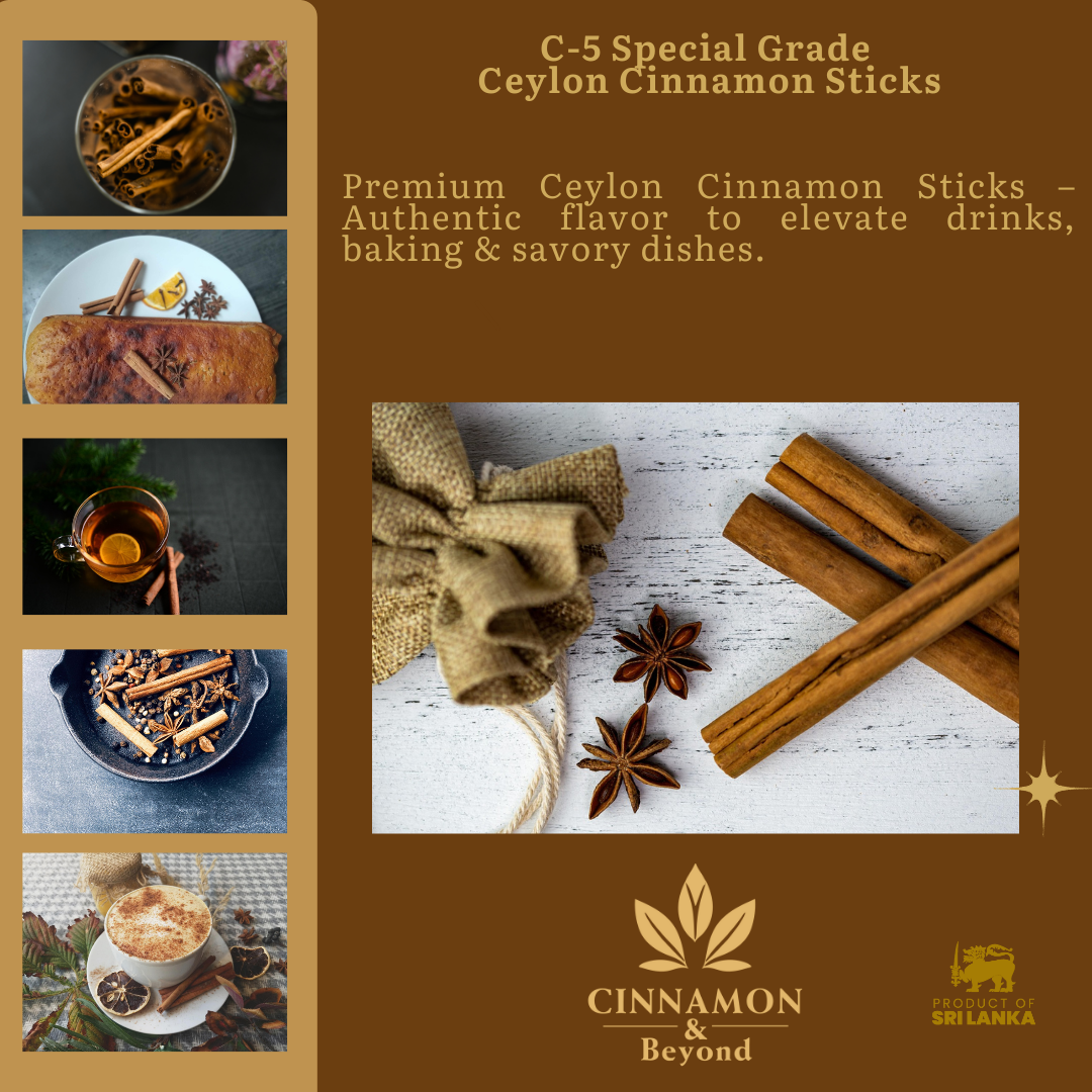 C5 Special Grade Ceylon Cinnamon Sticks 100g