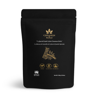 C5 Special Grade Ceylon Cinnamon Sticks 100g